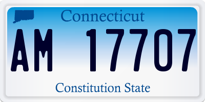 CT license plate AM17707