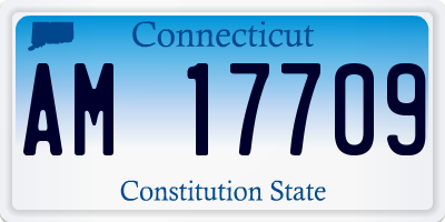 CT license plate AM17709
