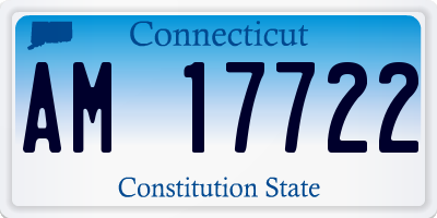 CT license plate AM17722