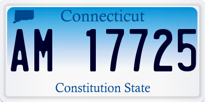 CT license plate AM17725