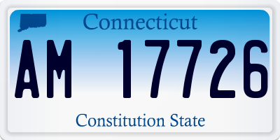 CT license plate AM17726