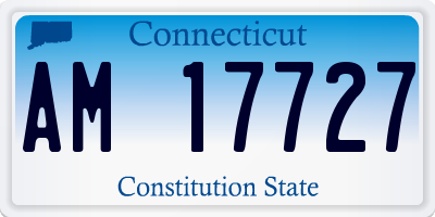 CT license plate AM17727