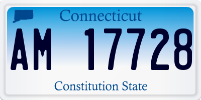 CT license plate AM17728