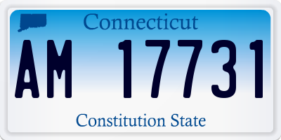 CT license plate AM17731