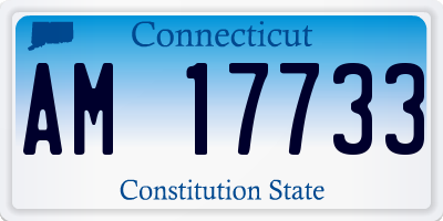 CT license plate AM17733