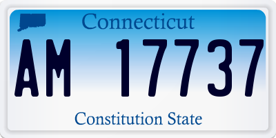 CT license plate AM17737