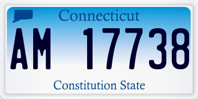 CT license plate AM17738