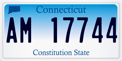 CT license plate AM17744