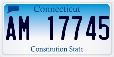 CT license plate AM17745