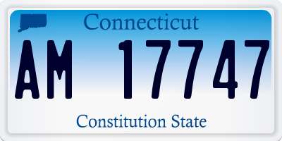 CT license plate AM17747