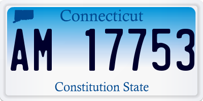 CT license plate AM17753