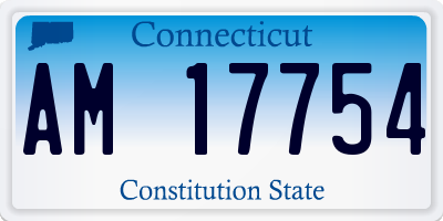 CT license plate AM17754