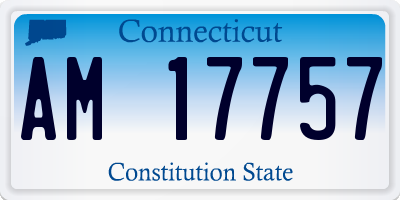 CT license plate AM17757
