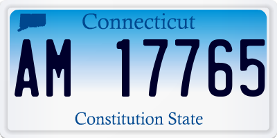 CT license plate AM17765