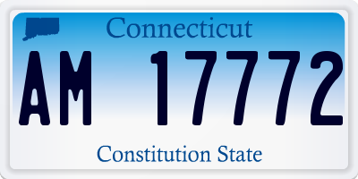 CT license plate AM17772