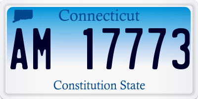CT license plate AM17773