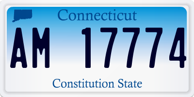 CT license plate AM17774