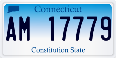 CT license plate AM17779