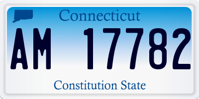 CT license plate AM17782