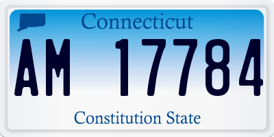 CT license plate AM17784