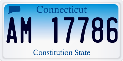 CT license plate AM17786