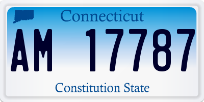 CT license plate AM17787