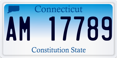 CT license plate AM17789