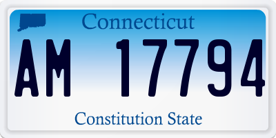 CT license plate AM17794