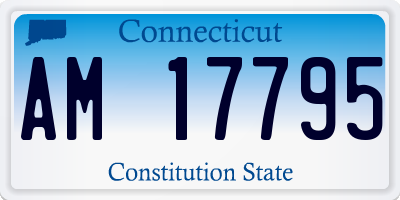 CT license plate AM17795