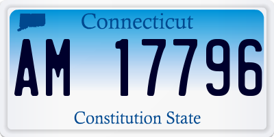 CT license plate AM17796
