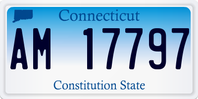CT license plate AM17797