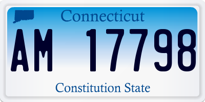 CT license plate AM17798