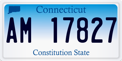 CT license plate AM17827