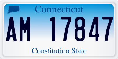 CT license plate AM17847