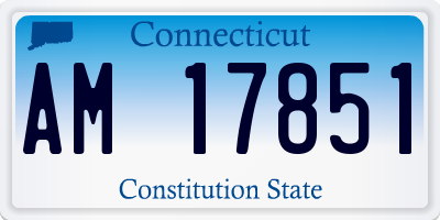 CT license plate AM17851
