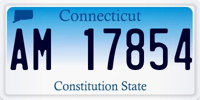 CT license plate AM17854