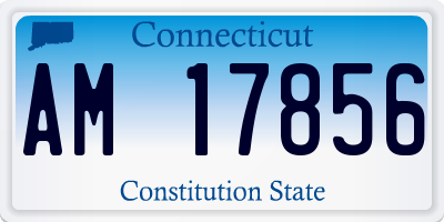 CT license plate AM17856