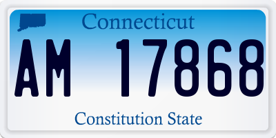 CT license plate AM17868