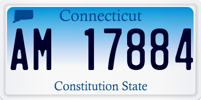 CT license plate AM17884