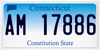 CT license plate AM17886