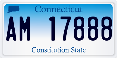 CT license plate AM17888