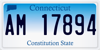 CT license plate AM17894