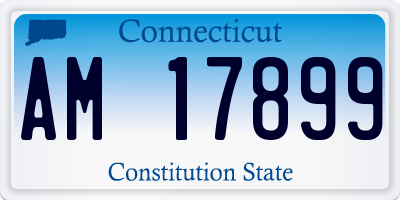 CT license plate AM17899