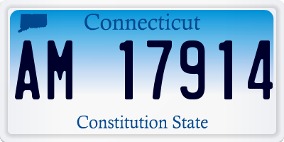 CT license plate AM17914
