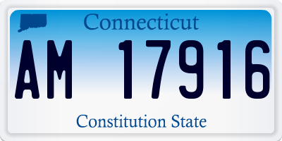 CT license plate AM17916