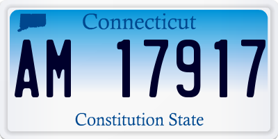 CT license plate AM17917