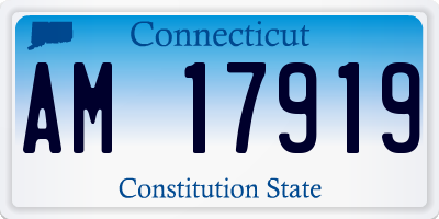 CT license plate AM17919