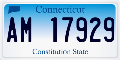 CT license plate AM17929