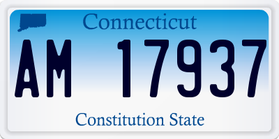 CT license plate AM17937