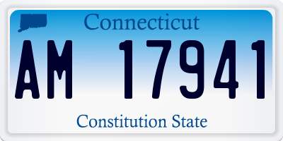 CT license plate AM17941